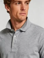 Delicate Crest Embroidery Lapel Polo, Slim Fit Casual Short Sleeve Top for Men - Image 19