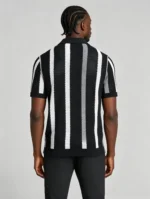 Men's Striped Mesh Notch Knit Polo - Image 14