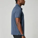 Men's Solid Three Button Pique Polo