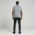 Men's Vertical Hollow Rib Two Button Short Sleeve Knit Polo Summer Business Casual Top - Image 26
