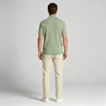 Men's Vertical Hollow Rib Two Button Short Sleeve Knit Polo Summer Business Casual Top - Image 14
