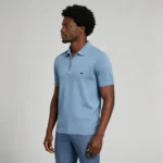 Men's Vertical Hollow Rib Two Button Short Sleeve Knit Polo Summer Business Casual Top - Image 11