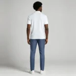 Men's Vertical Hollow Rib Two Button Short Sleeve Knit Polo Summer Business Casual Top - Image 6