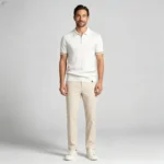 Men's Half Zip Rib Knit Polo - Image 2