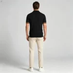 Men's Half Zip Rib Knit Polo - Image 58