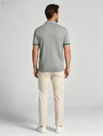 Men's Half Zip Rib Knit Polo - Image 54
