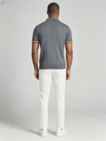 Men's Half Zip Rib Knit Polo - Image 50