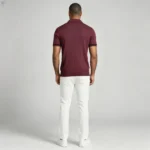 Men's Half Zip Rib Knit Polo - Image 42