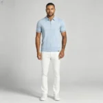 Men's Half Zip Rib Knit Polo - Image 41