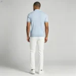 Men's Half Zip Rib Knit Polo - Image 38