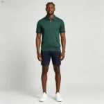 Men's Half Zip Rib Knit Polo - Image 33
