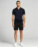 Men's Half Zip Rib Knit Polo - Image 17