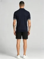 Men's Half Zip Rib Knit Polo - Image 14