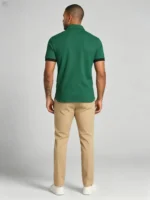 Men's Stretch Sweat Wicking Contrast Trim Embroidered Polo Multi Occasion Daily Travel Top - Image 6