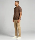 Men's Stretch Breathable Hollow Waffle Knit Polo Multi Occasion Daily Travel Lightweight Summer Top - Image 15