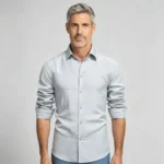 Men's Solid Linen Blend Long Sleeve Button Down Dress Shirt Casual Business Top - Image 12