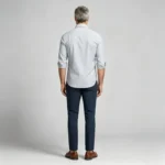 Men's Solid Linen Blend Long Sleeve Button Down Dress Shirt Casual Business Top - Image 10