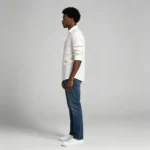 Men's Solid Linen Blend Long Sleeve Button Down Dress Shirt Casual Business Top - Image 7