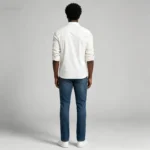 Men's Solid Linen Blend Long Sleeve Button Down Dress Shirt Casual Business Top - Image 6