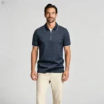 Modern Fit Zip Polo Shirt - Image 5