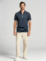 Modern Fit Zip Polo Shirt - Image 9