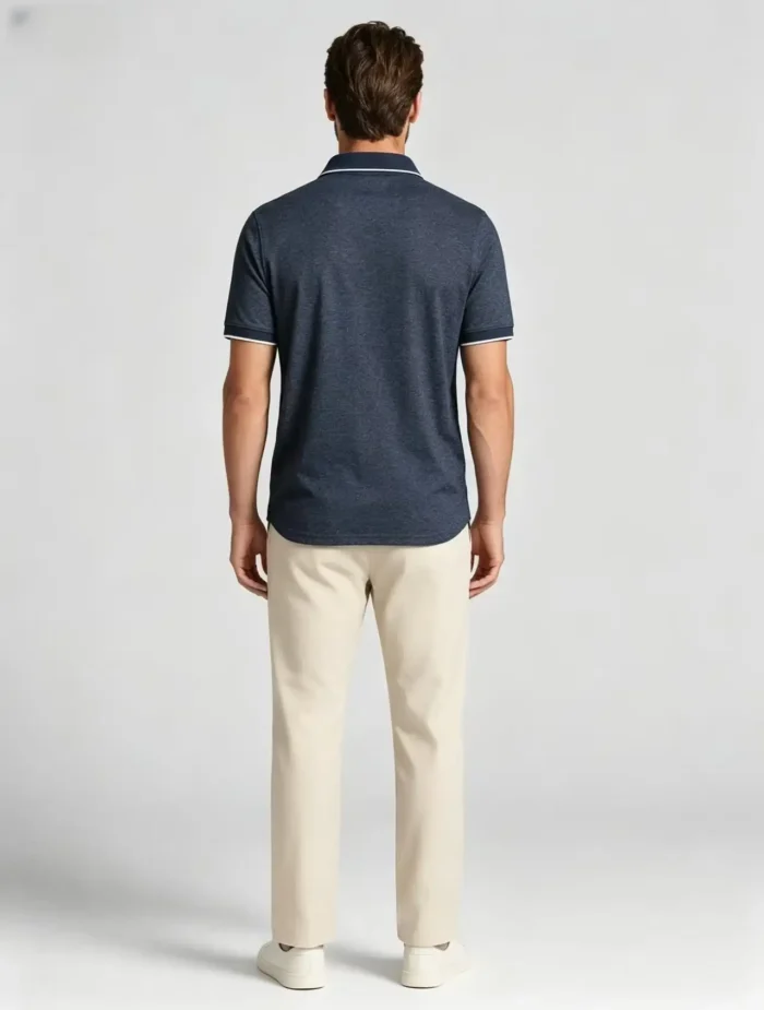 Modern Fit Zip Polo Shirt - Image 6