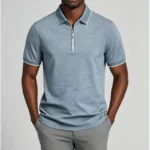 Modern Fit Zip Polo Shirt - Image 12