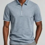 Modern Fit Zip Polo Shirt - Image 11