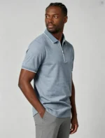 Modern Fit Zip Polo Shirt