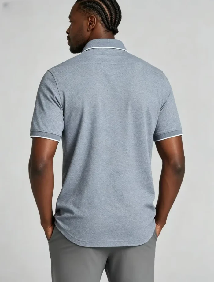 Modern Fit Zip Polo Shirt - Image 3