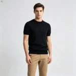 Modern Fit Cotton Crew Neck Knit Short Sleeve Tee - Image 5