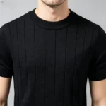 Modern Fit Cotton Crew Neck Knit Short Sleeve Tee - 图片 4