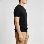 Modern Fit Cotton Crew Neck Knit Short Sleeve Tee - 图片 3