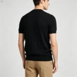 Modern Fit Cotton Crew Neck Knit Short Sleeve Tee - 图片 2