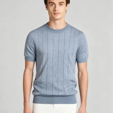 Modern Fit Cotton Crew Neck Knit Short Sleeve Tee
