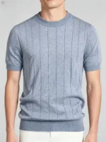 Modern Fit Cotton Crew Neck Knit Short Sleeve Tee - Image 12