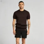 Modern Fit Cotton Crew Neck Knit Short Sleeve Tee - 图片 13