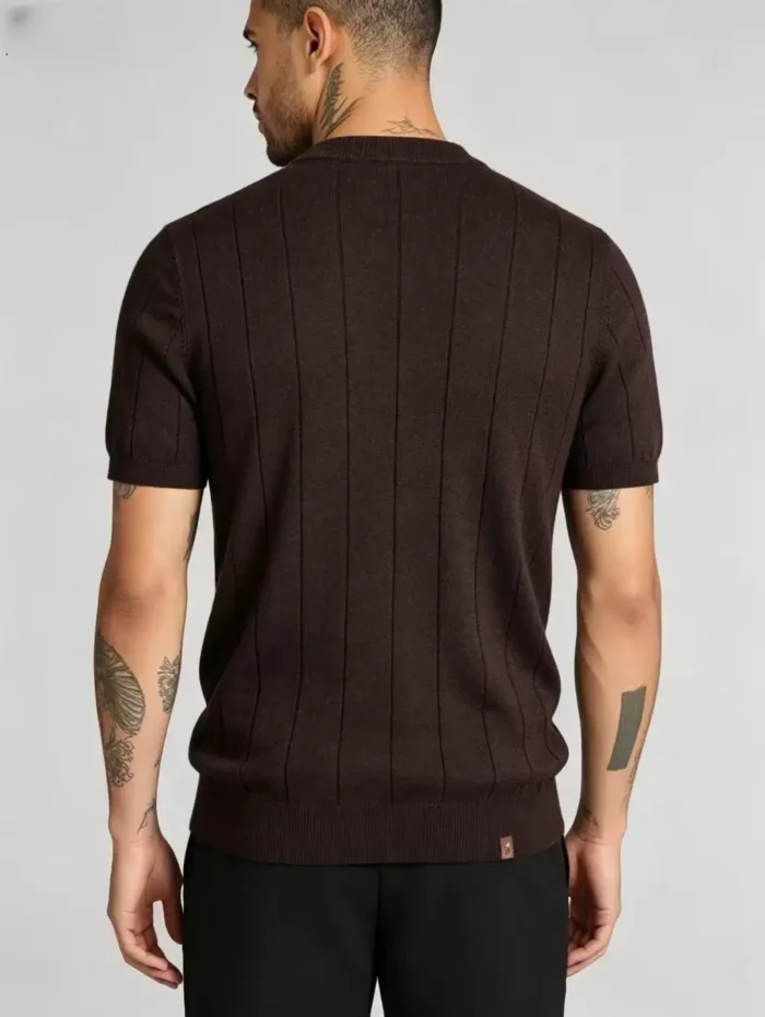 Modern Fit Cotton Crew Neck Knit Short Sleeve Tee - Image 6