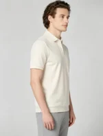 Men's stretchy, sweat-absorbent, solid color double-button knitted Polo shirt, suitable for various occasions and daily travel, lightweight and breathable, summer top
