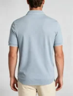 Men's stretchy, sweat-absorbent, solid color double-button knitted Polo shirt, suitable for various occasions and daily travel, lightweight and breathable, summer top - Image 14