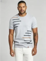 Modern slim-fit crew neck knit T-shirt - Image 13