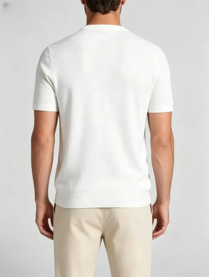 Modern slim-fit crew neck knit T-shirt - Image 7