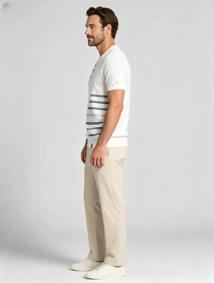 Modern slim-fit crew neck knit T-shirt - Image 6