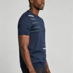 Modern slim-fit crew neck knit T-shirt