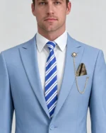 Men's Slim Fit Two-Button 2 Piece Business Suit - 图片 2