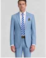Men's Slim Fit Two-Button 2 Piece Business Suit - 图片 3