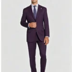 Men's Slim Fit Two-Button 2 Piece Business Casual Suit