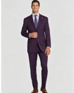 Men's Slim Fit Two-Button 2 Piece Business Casual Suit