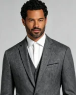 Men's Slim Fit One-Button Textured 2 Piece Business Casual Suit - 图片 3