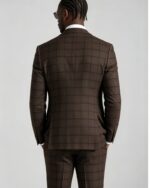 Men's Slim Fit Plaid 3 Piece Suit (Blazer + Vest + Trousers) - 图片 13